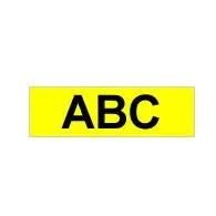 Brother Gloss Laminated Labelling Tape - 6mm, Black/Yellow benzi pentru etichete TX Brother - 1