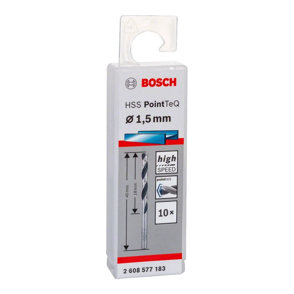 Bosch Set 10 burghie metal HSS PointTeQ 1.5 mm Bosch - 1