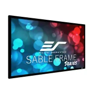 Ecran proiectie cu rama fixa de perete 265.7 x 149.4 cm elitescreens sableframe er120wh format 16:9 rama catifelata Elitescreens