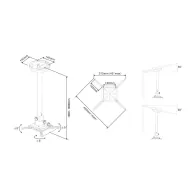 Multibrackets 0742 suporturi pentru montarea proiectoarelor Plafonul Alb Multibrackets - 4