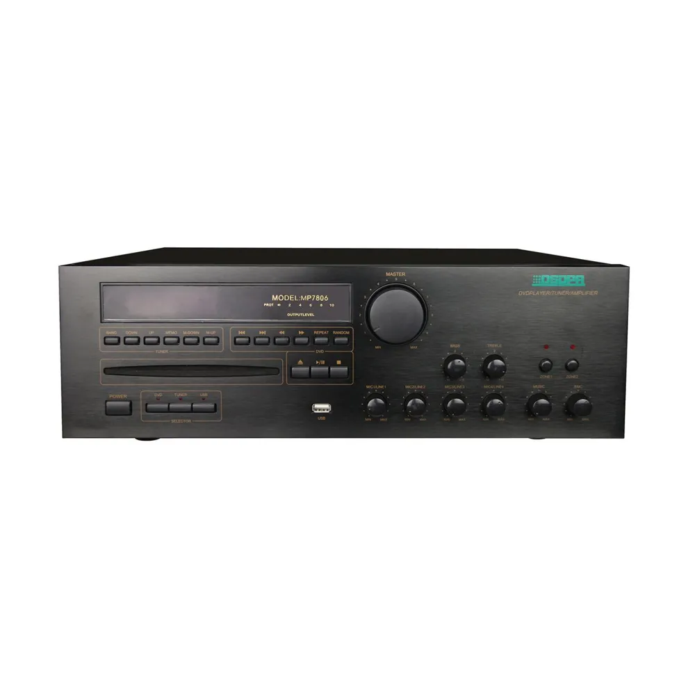 Amplificator cu mixer 60w 2 zone usb/ fm/ dvd player dsppa mp7806 Dsppa - 1