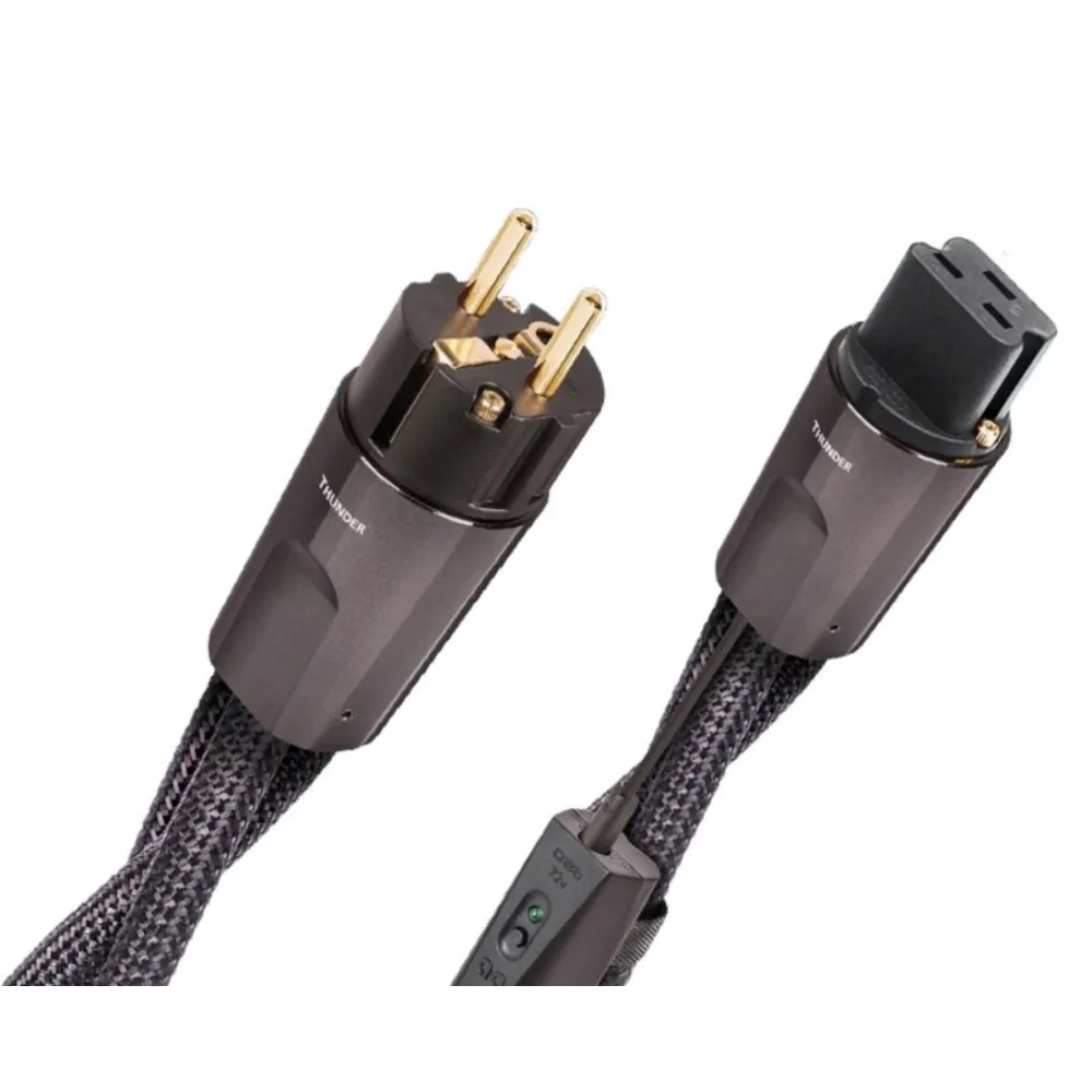 Cablu alimentare audioquest thunder c19 high current 20a dbs black 2m Audioquest - 1