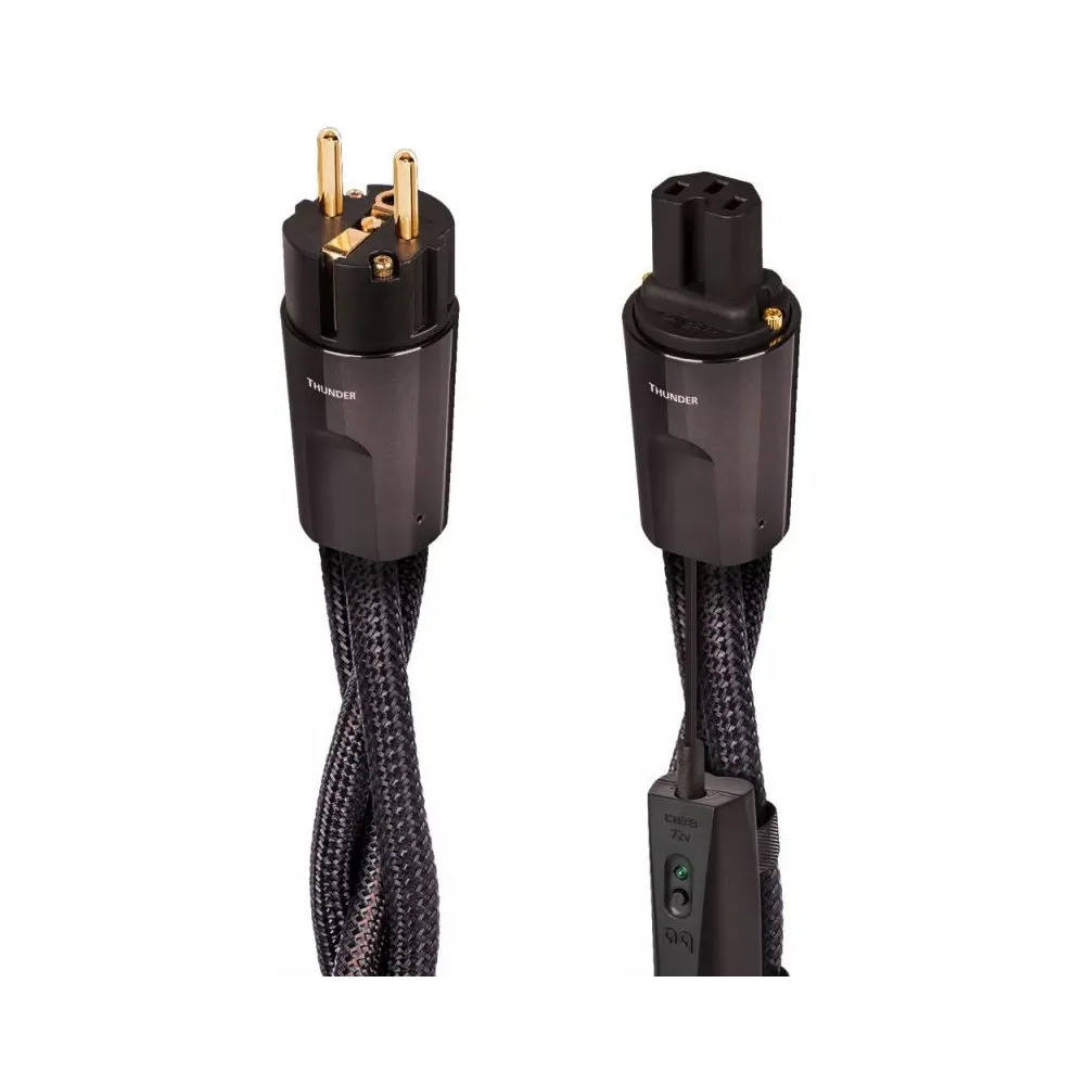 Cablu alimentare audioquest thunder c15 high current dbs black1m Audioquest - 1