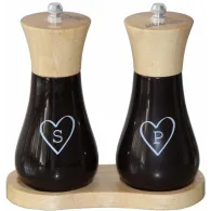 Set doua rasnite sare si piper 15 cm + suport Heinner - 1