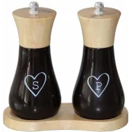 Set doua rasnite sare si piper 15 cm + suport Heinner - 1