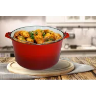 Ceaun din  fonta   emailat  25 x 14 cm  5 l Heinner - 1