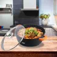 Semioala aluminiu turnat +capac  24 cm x 11.5 cm  4.4 Heinner - 1