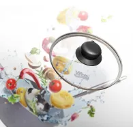 Capac sticla 16 cm
material: sticla cu buton din bachelita Vanora - 1