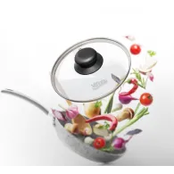 Capac sticla 18 cm
material: sticla cu buton din bachelita Vanora - 1