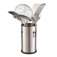 Suport ustensile inox d:10 x 18 cm  material : otel Vanora - 1