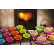 Tava 12 briose + forme silicon 35x26.5x3cm material : otel Vanora - 1