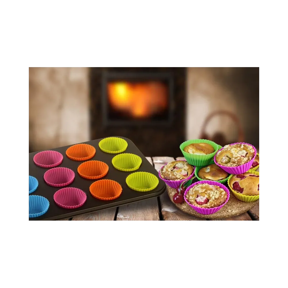 Tava 12 briose + forme silicon 35x26.5x3cm material : otel Vanora - 1