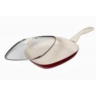 Tigaie grill alumin+capac 28x4cm marlene material : aluminiu forjat cu Heinner - 1