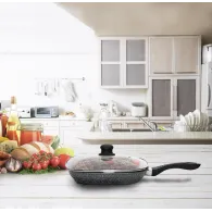 Tigaie grill alumin+capac 28x4 cmstone Heinner - 1