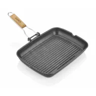 Tigaie grill aluminiu cu maner detasabil 35 x 25 cm Heinner - 1