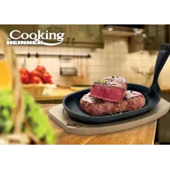 Platou servire oval 24x14cm cu baza lemn Heinner - 1