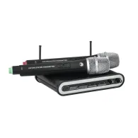 Set microfon de mana dublu wireless omnitronic uhf-202 Omnitronic - 1