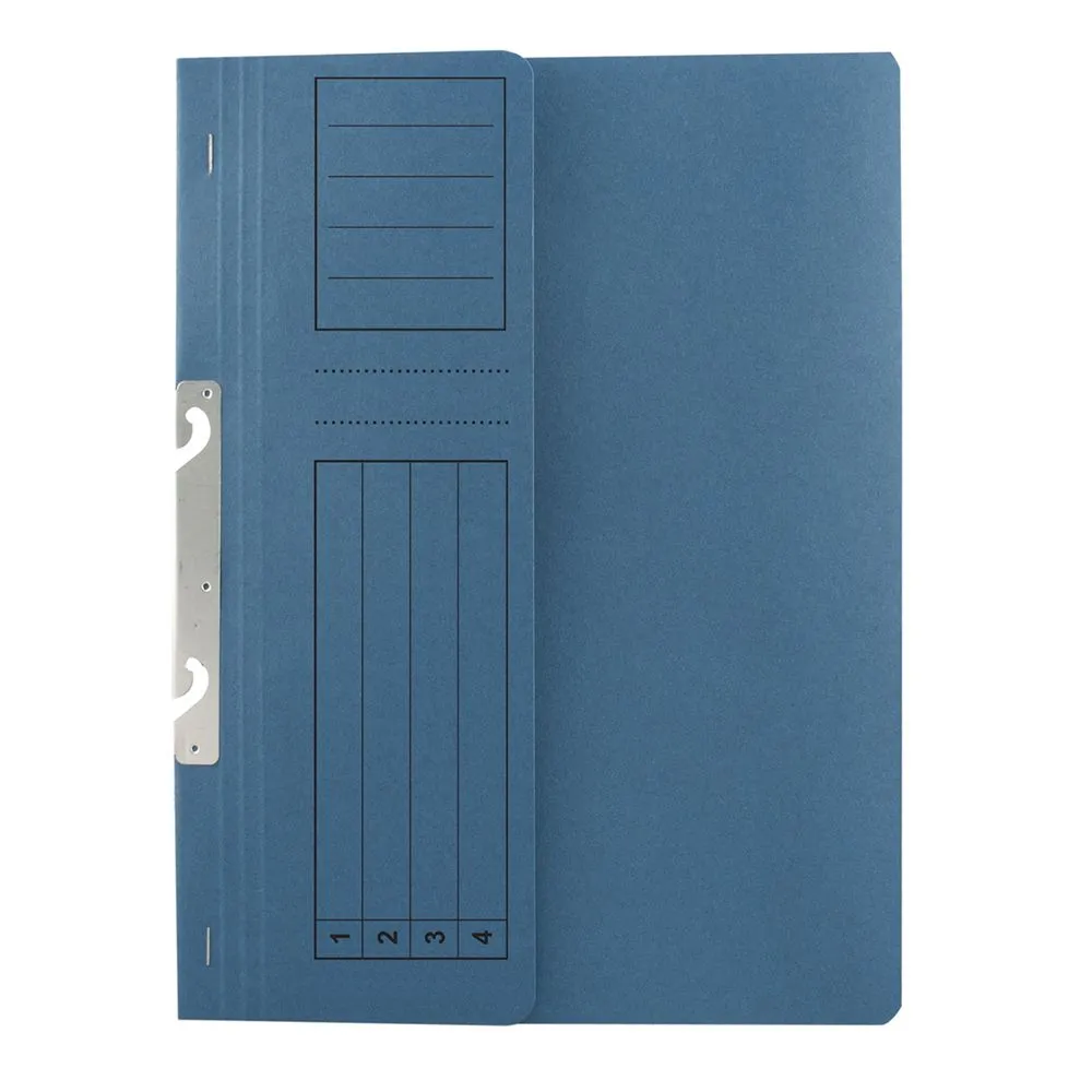 Dosar incopciat 1/2 basic carton albastru 10 bucati/set  - 1