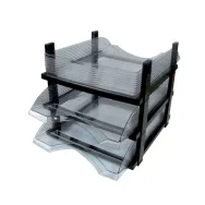 Set 3 tavite suprapozabile flaro plastic fumuriu Flaro - 1