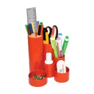 Suport pentru accesorii de birou flaro 6 compartimente neechipat rosu Flaro - 1