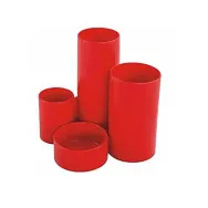 Suport pentru accesorii de birou flaro 4 compartimente neechipat rosu Flaro - 1