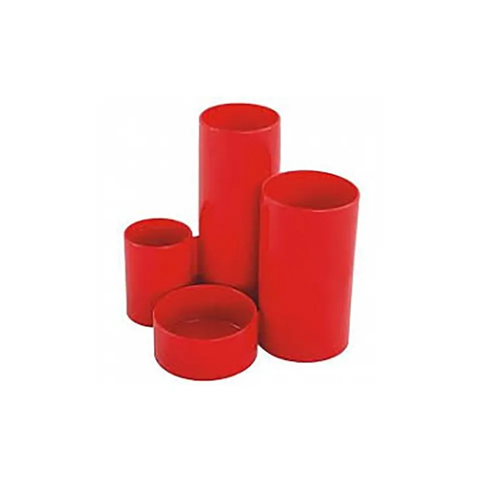 Suport pentru accesorii de birou flaro 4 compartimente neechipat rosu Flaro - 1