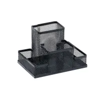 Suport accesorii de birou mesh negru  - 1