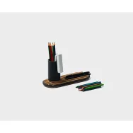 Suport instrumente de scris spin ridge metal-lemn negru-maro Spin - 1