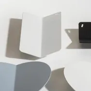 Suport accesorii birou spin slide rectangle metal-lemn alb Spin - 1