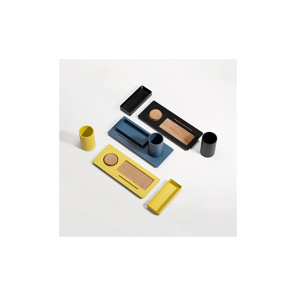 Suport accesorii birou spin three metal-lemn albastru Spin - 1