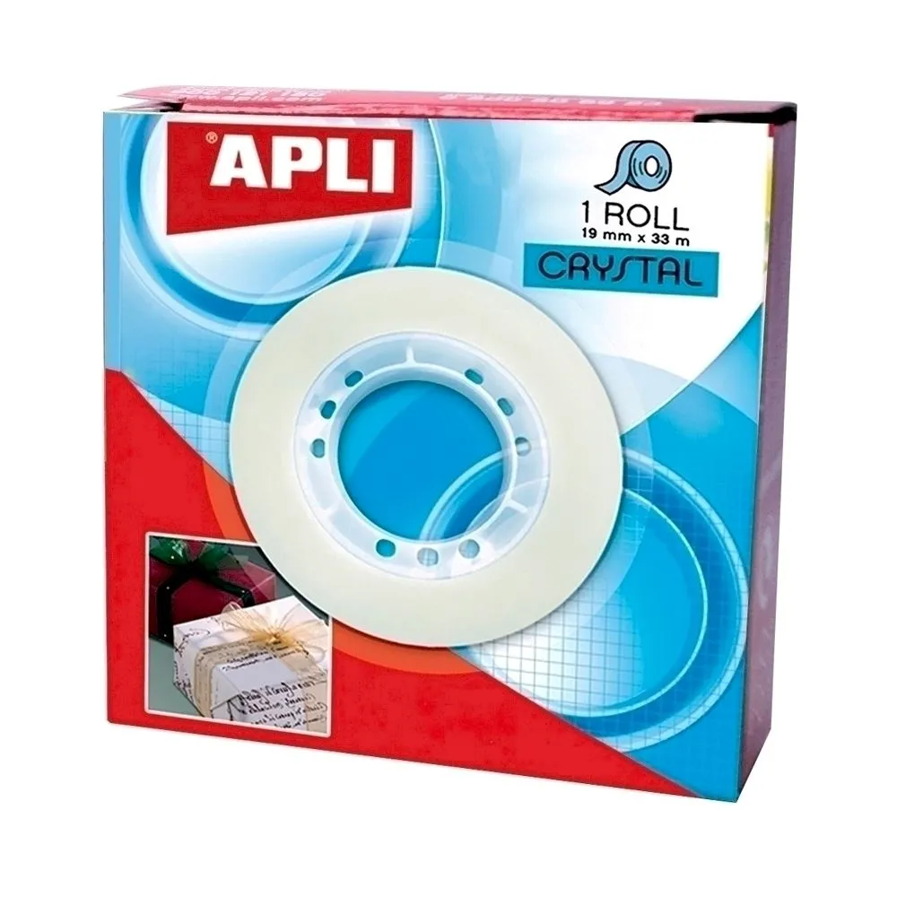 Banda adeziva apli crystal 19 mm x 33 m Apli - 1
