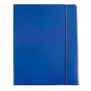 Mapa documente ecomax inchidere cu elastic carton plastifiat albastru  - 1