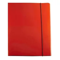 Mapa documente ecomax inchidere cu elastic carton plastifiat rosu  - 1