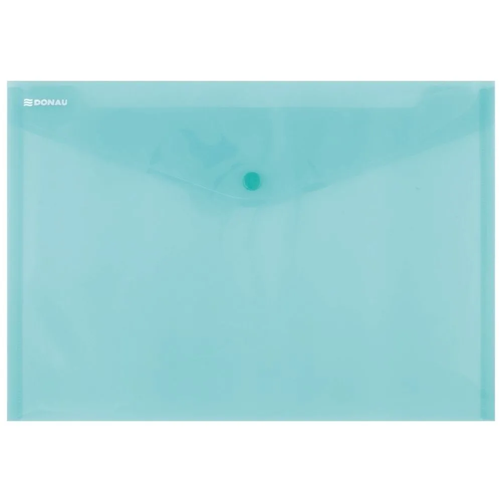 Mapa documente donau a4 inchidere cu capsa plastic verde transparent Donau - 1