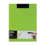 Clipboard apli a4 pp cu clapa verde clip metalic rezistent Apli - 1