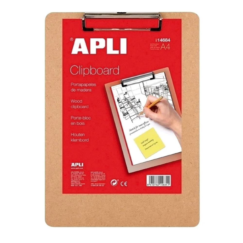 Clipboard simplu apli a4 lemn Apli - 1