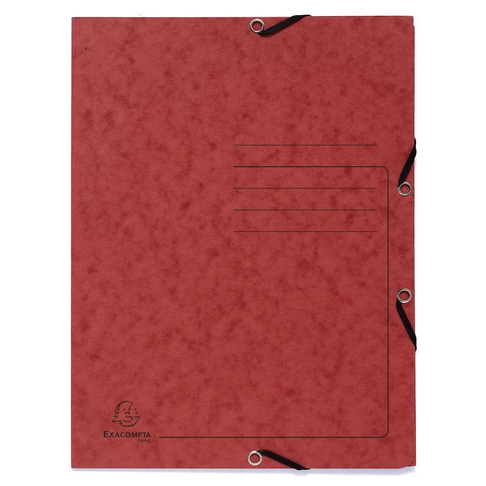 Dosar plic cu elastic exacompta carton rosu Exacompta - 1