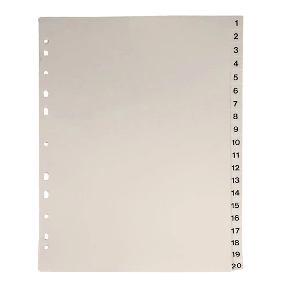 Separatoare noki din plastic cu index 1-20 Noki - 1