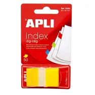 Index apli autoadeziv zig-zag  24 x 45 mm galben Apli - 1