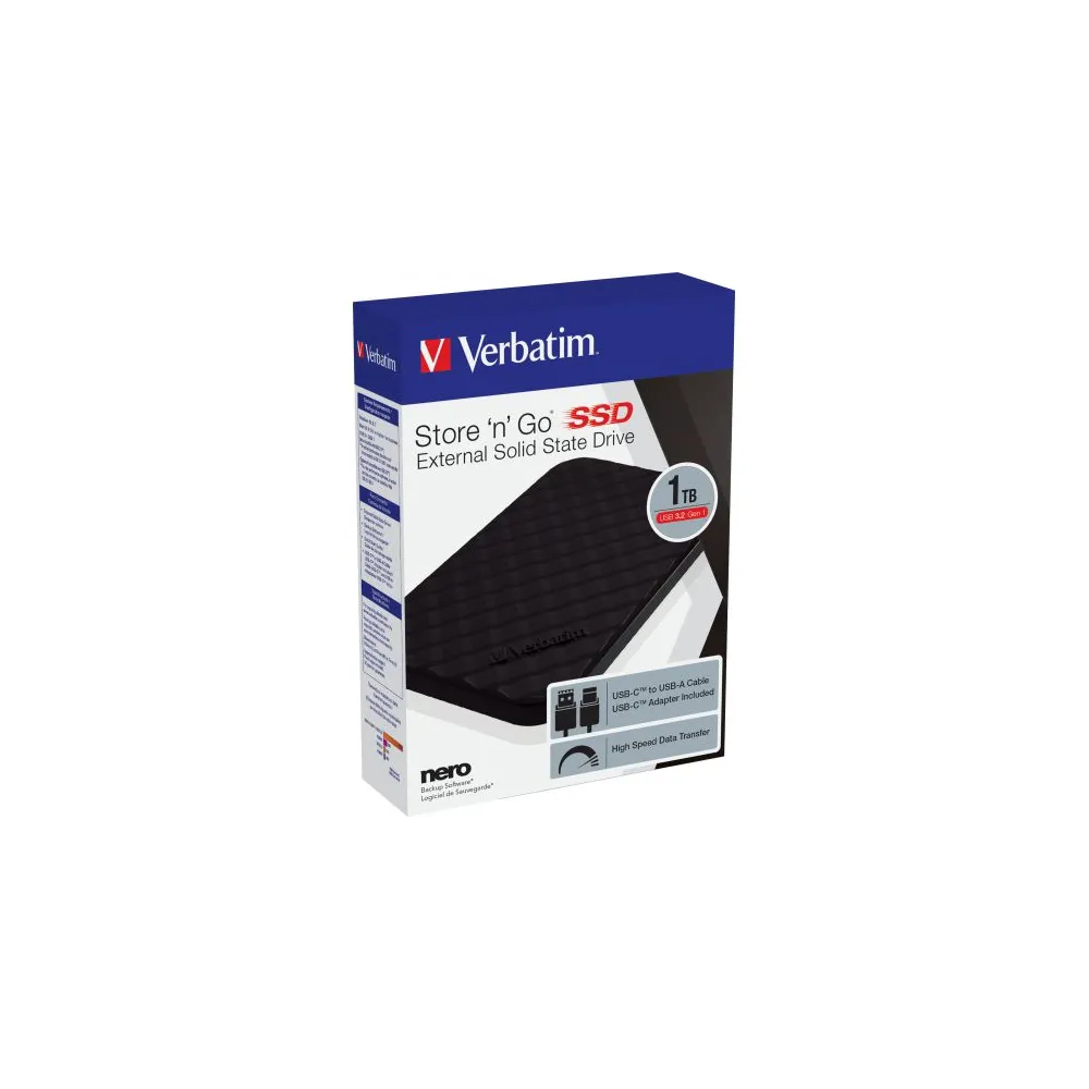 SSD portabil Verbatim STORE´N´GO, 1TB, USB 3.1 Tip C Verbatim - 1