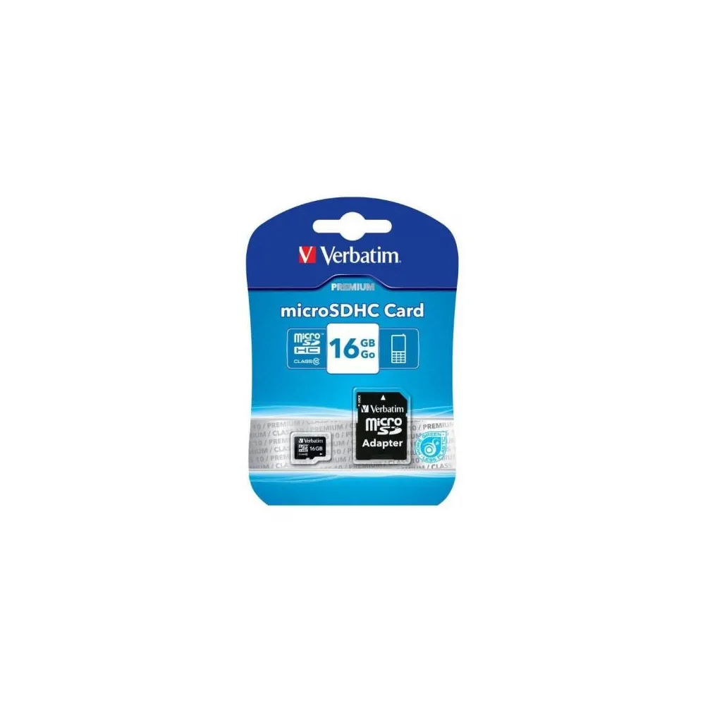 Verbatim  microsdhc   class 10 16 gb incl adaptor Verbatim - 1