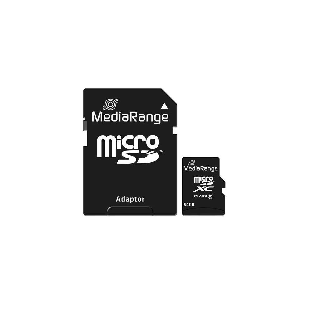 Mediarange micro sdhc 64gb class 10 with sd adapter Mediarange - 1