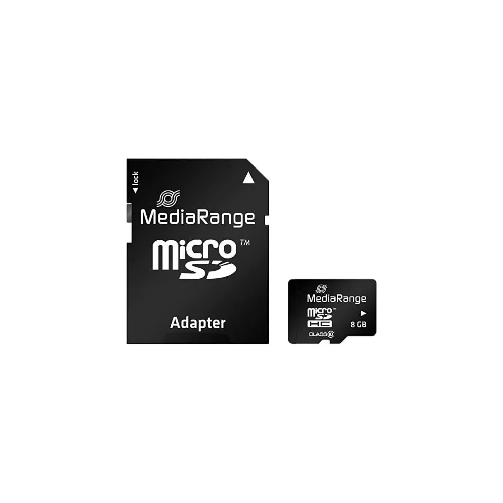 Mediarange micro sdhc  8gb class 10 with sd adapter Mediarange - 1