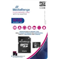 Mediarange micro sdhc 32gb class 10 with sd adapter Mediarange - 1