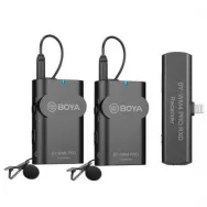 Boya by-wm4 pro-k4 dual linie wireless 2.4ghz cu microfon lavaliera (2tx+rx) pentru ios Boya - 1