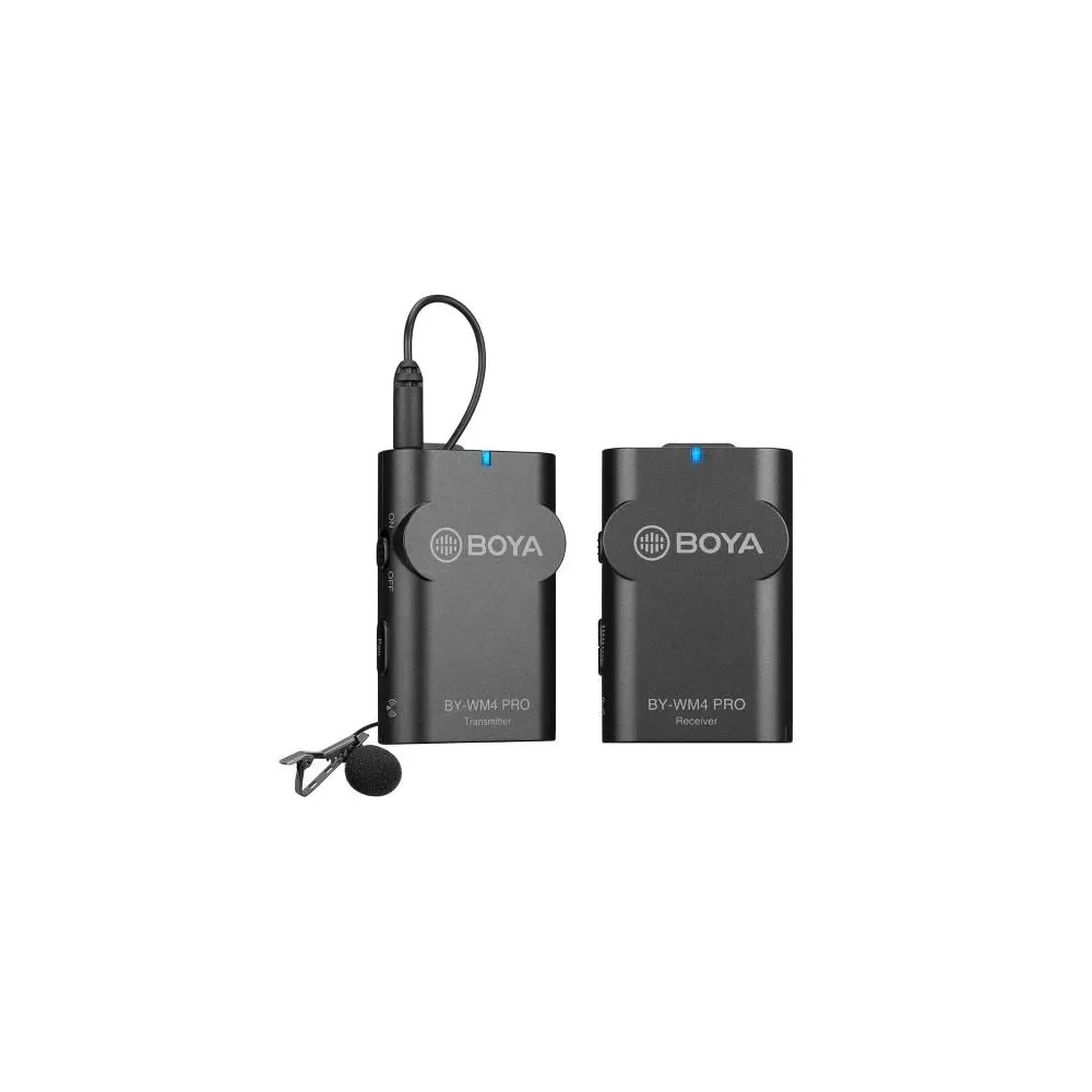 Boya by-wm4 pro-k1 linie wireless 2.4ghz cu microfon lavaliera (tx+rx) dslr siamp smartphone Boya - 1