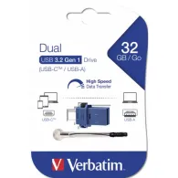 Verbatim usb 3.2 32gb dual drive usb c - usb a Verbatim - 1
