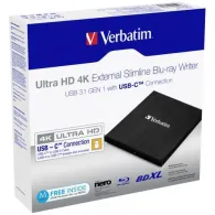 Verbatim external ultra hd 4k  slimline blu-ray writer /usb c Verbatim - 1
