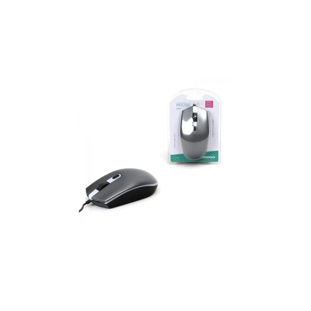 Omega mouse om-0550 1000/1600/2000dpi gray usb Omega - 1