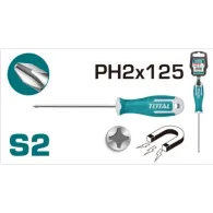 Total - surubelnita phillips- ph2 - 6.0mm - 125mm Total - 1